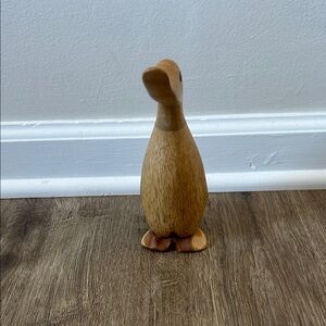 Wooden Duck Figurine - Natural Brown